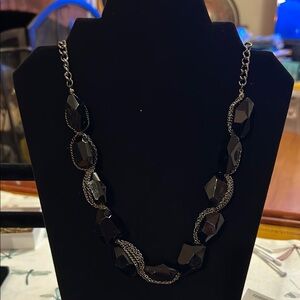 Elegant Black Beaded Necklace